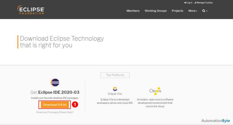 download eclipse for selenium automation